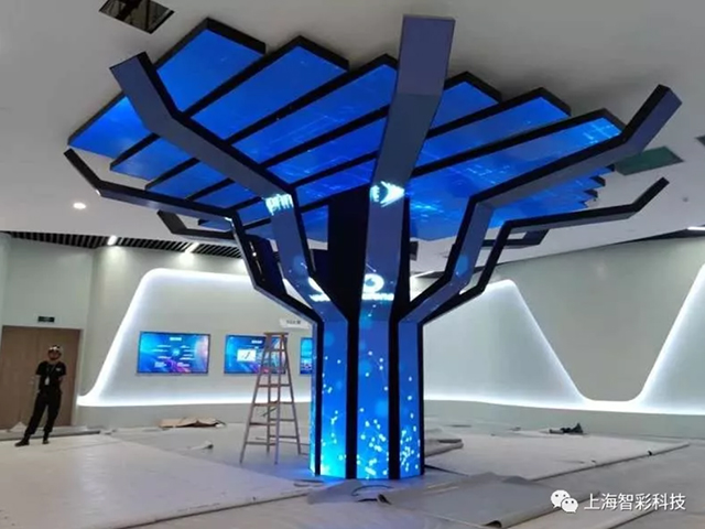 杭州城西科創中心展廳樹形屏由上海智彩科技承制 杭州城西科創中心展廳樹形屏由上海智彩科技承制